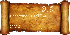 Derecskei Diána névjegykártya