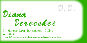 diana derecskei business card