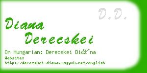 diana derecskei business card